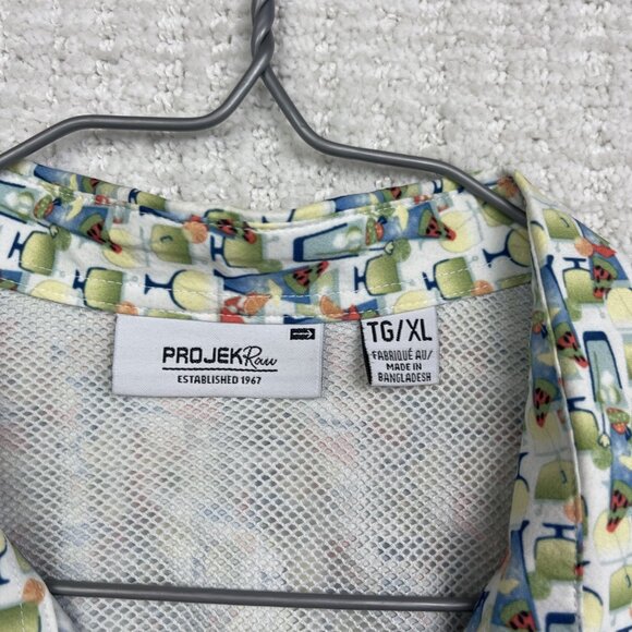 Projek Raw Shirt Mens XL Cocktails Drink AOP Summer Party Light Breathable - Picture 10 of 12
